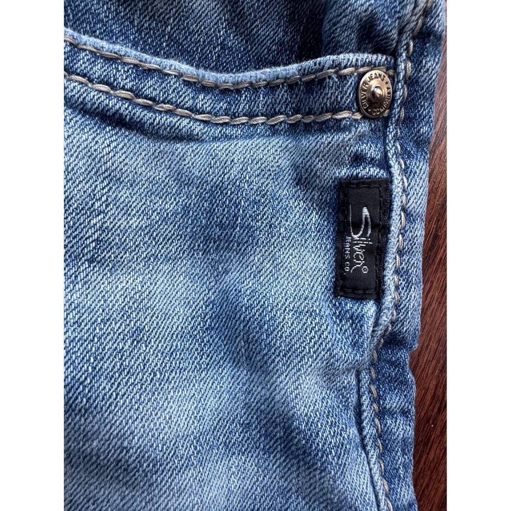 Silver Jeans Co Mens Light Wash Straight Leg Denim Jeans Blue Fade 33x31 - Picture 8 of 12